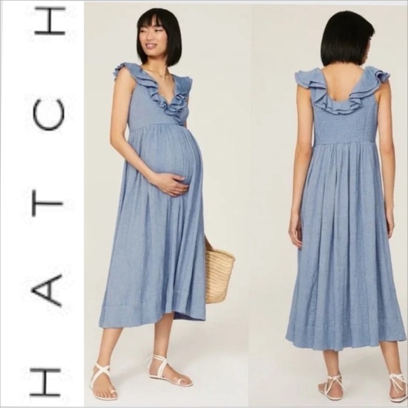 Hatch Sarah Midi Dress size 3 Large - Picture 1 of 8